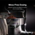 Crema Coffee Products 54mm Dosing Funnel, Compatible with 54mm Breville Portafilter, Durable Stainless Steel