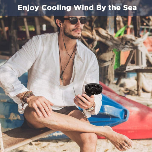 EasyAcc Handheld Fan, Mini Portable Battery Fan, USB Desk Fan with 4 Speeds, Strong Winds for Home Office Outdoor