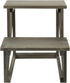 2 MyGift Tier Rustic Dark Gray Wood Desktop Plant Rack, Farmhouse Style Planter Stand, Desk Display Organizer, Standing