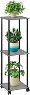 HAYOFAMY 3 Tier Tall Plant Stand Indoor with Wheels, Movable Plant Shelf