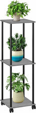 HAYOFAMY 3 Tier Tall Plant Stand Indoor with Wheels, Movable Plant Shelf