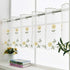 ZHH Sheer Embroidery Valance for Window with Daisy - Short White Kitchen Curtain, 1 Panel, 17x70inch