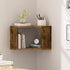 Floating Corner Shelf, 2-Tier Floating Shelf for Wall, Wood Floating Book Shelf
