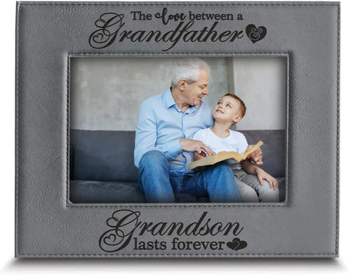 BELLA BUSTA-The Love Between a Grandfather & Granddaughter, Grandson Lasts Forever, Laser Engraved Picture Frame
