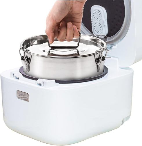 Okllen 18/8 Stainless Steel Flan Mold, 65 Oz Flan Pan with Lid and Handle for Instant Pot