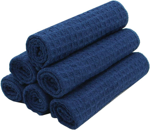 Microfiber Kitchen Cleaning Cloth, Thick Dish Rags Waffle Weave Washcloths, Ultra Absorbent Odor Free 12inch X 12inch