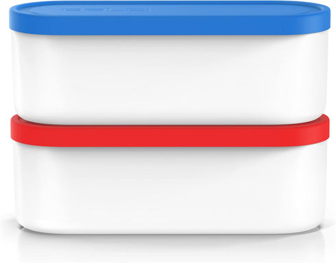 2 (Set 2) Frozen Ice Cream Containers - Quart Ea. of - Premium Reusable Freezer Storage for Homemade Ice Cream Tub