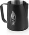 IKAPE 600ml Milk Frothing Pitcher, Stainless Steel Steaming Pitchers for Cappuccino Latte Art, 20 oz, Black