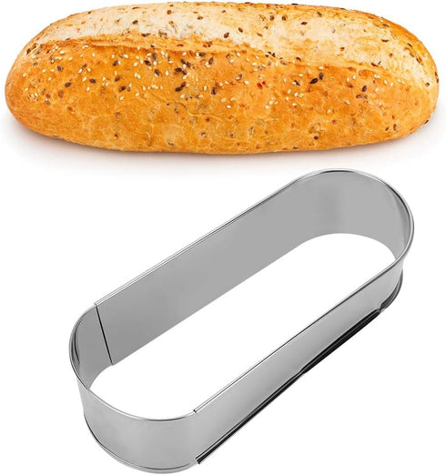 Oval Cake Tools Stainless Steel Baking Ring - Non Stick Retractable Cake Tools for DIY Baking