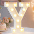 Pooqla LED Marquee Letter Lights Sign - Light Up Alphabet Letter for Home Party Wedding Decoration Y