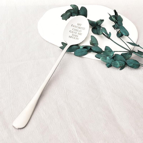 Mom Dad Gifts Spoon for Women, Mama Gifts from Daughter, Father Gifts for Men, Engraved Coffee Tea Spoons