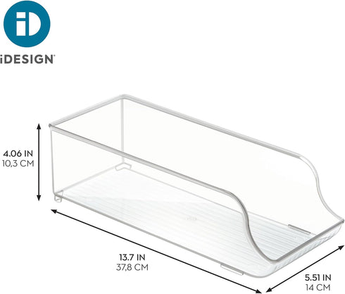 Set 3 iDesign Soda Can Dispenser for Refrigerator or Pantry - of - Clear - Made in USA