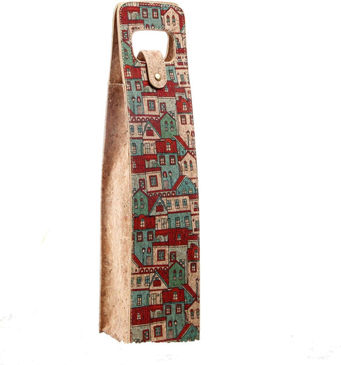1 Bottle Reusable Wine Gift Bag, Cork Tote Carrier for Picnic, Beach Party Travel, Good Gifts