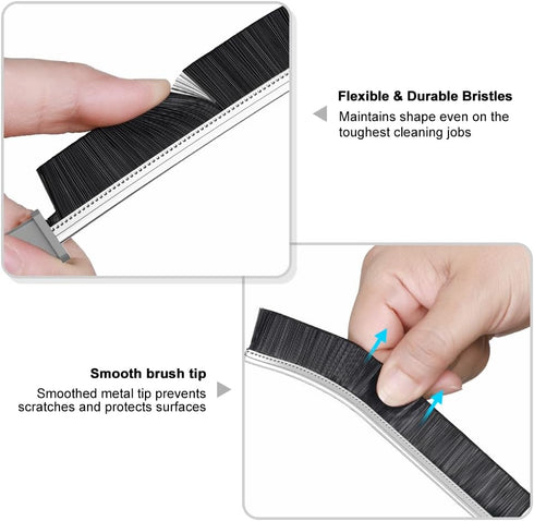 Hard Bristle Crevice Cleaning Brush, Small Kitchen and Bathroom Gap Cleaning Brush, 3 Pcs