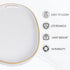 15.6" 10.6" 1.4" MAONAME White Decorative Tray, Oval Serving Tray with Handles, Plastic Trays for Coffee Table, Ottoman