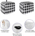 Toaster Cover 4 Slice, Vintage Farmhouse Black White Buffalo Check Plaid Bread Maker Cover Toaster Dust Cover with Pockets, Dust-Proof Cover for Kitchen Small Appliance 12x11x8in