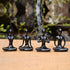 OwMell Lot of 4 Black Meditation Yoga Pose Statue Figurines Ceramic Figure Set Decor