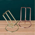 Teensery 1 Pack Metal Wire Frame Holder Stand Tabletop Display Stand for Picture Photo Book Cellphone Pad (Rose Gold)
