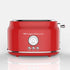 CULINARY CHEF CCTO102-RED, 2 Slice Retro Toaster with Wide Slot and 5 Adjustable Toast Settings, Red