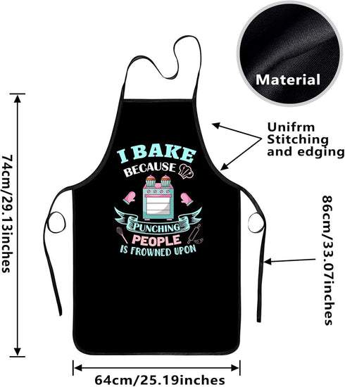 Funny Baking Gifts - Kitchen Cooking Apron with 2 Pockets, Perfect Gifts for Bakers