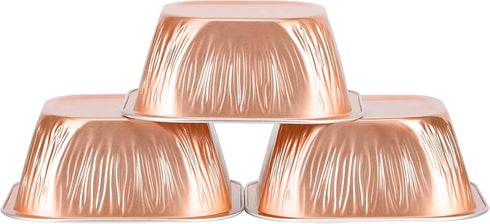 EUSOAR Foil Ramekins, 8oz 50pcs Aluminum Foil Baking Cups with Lids, Disposable Mini Cake Loaf Containers for Party