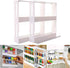 INFILM 2 Tier Spice Rack, Multifunctional Rotating Cupboard Organizer, Swivel Storage Shelf
