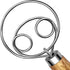 Danish Dough Whisk, Stainless Steel Dough Hook Dutch Whisk for Sourdough Bread, Wooden Handle Mixing Tool