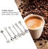 Fdit 6Pcs Vintage Carved Coffee Spoon Set, Retro Zinc Alloy Dessert Cutlery for Kitchen (Silver)