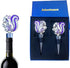 Squirrel Wine Bottle Stopper, Cute Animal Wine Stoppers for Christmas Party Decorations, Crystal Polygonal Beverage