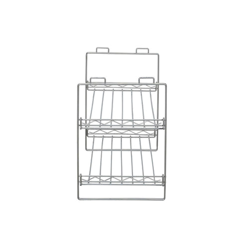 Two-Tier Chrome Shoe Rack - Stackable Storage Solution