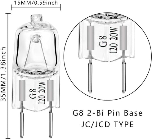 GE Microwave Replacements, 20W Halogen Lamp Bulb, Replaces WB25X10019, Pack of 3