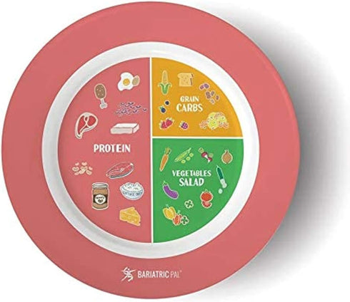 Bariatric Portion Control Plate by BariatricPal 2.0 in Pink