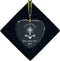 LaserGram Personalized Glass Christmas Ornament, Custom Laser Engraved Gift Idea in Loving Memory (Heart Shape)