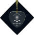 LaserGram Personalized Glass Christmas Ornament, Custom Laser Engraved Gift Idea in Loving Memory (Heart Shape)