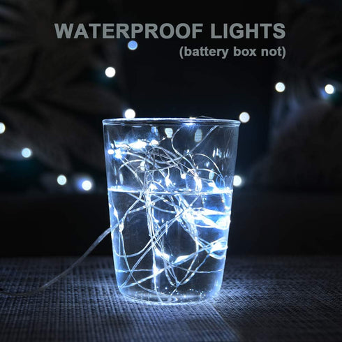 32 Pack 7.2ft 20 MUMUXI Fairy Lights Battery Operated. LED String Lights Waterproof Silver Copper Wire Starry Firefly