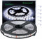 White LED Strip Lights, Waterproof cuttable 300 SMD 2835 LED Tape, 6000K
