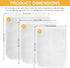 Darlingao 3 Pack (8"x12"/10"x12"/13"x13") Nut Milk Bag Reusable Fine Mesh Nylon Cheese Cloth Strainer Bags