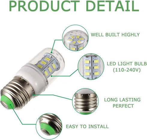 5304511738 Refrigerator Light Bulbs 3.5W, Pack of 4 for PS12364857, AP6278388, 4584444, KEI D34L