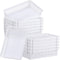 Wenqik Set of 12 Plastic Organizer Bins, 10.24 x 6.5 x 2.36 Inch Rectangular Trays for Desk Organization (White)