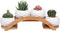 E-liu Succulent Pots and Stand Set, Ceramic White Succulent Planter Pot with