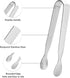 Ice Tongs for Sugar Cubes - 6 Pack Stainless Steel Mini Serving Tongs for Appetizers, Tea Party, Coffee Bar (6 PCS)