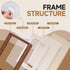 4.2x3.5/4.3x3.4 Solid Walnut Picture Frame for Instax Wide & Square Photos, Small Solid Wood Photo Frame with Joinery