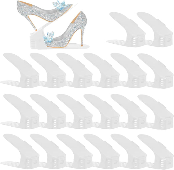Soerreo Shoe Slot Storage Box Adjustable Shoe Rack Save Space Suitable for High