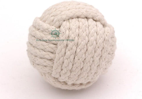 Roorkee Instruments 5pcs Rustic Nautical Decorative Spherical Natural Jute Rope Cotton Ball, Home Tabletop Décor