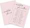 Whaline 50 Sheets Blush Pink Bridal Shower Game Cards Pink Double Sided