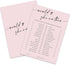 Whaline 50 Sheets Blush Pink Bridal Shower Game Cards Pink Double Sided