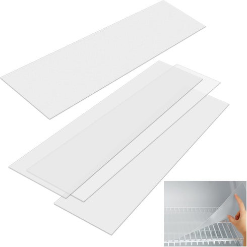 Barydat 4 Pcs Frosted Plastic Wire Shelf Liner Clear Frosted Hard Refrigerator