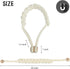 BEL AVENIR Curtain Tiebacks, Magnetic Woven Curtain Holdback Drapery Tie-Back (Ivory Braid-2 Pack)