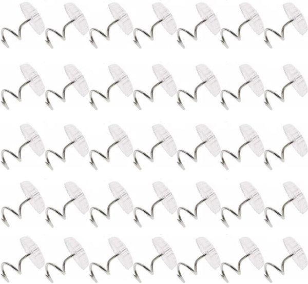 Sowaka 60 Pcs Twist Pins Upholstery Fasteners, Clear Heads for Sofa, Car, Home Furniture Hold Bed Skirt