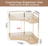 2-Tier Counter Countertop shuang qing Corner Bathroom Organizer Classic Storage Shelf for Makeup, Perfume & Toiletries